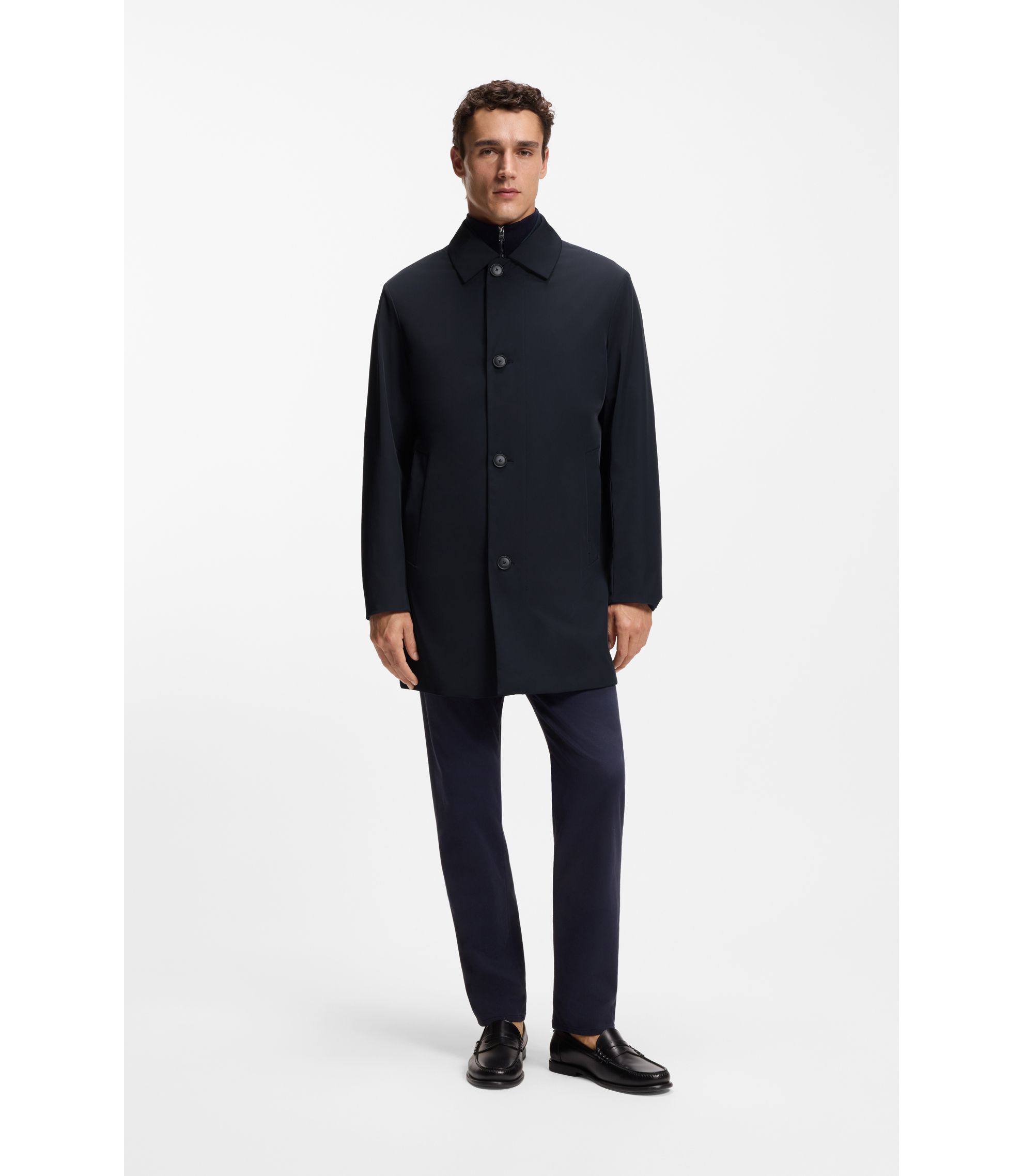 BOSS - Wrinkle-resistant 3-in-1 coat with water-repellent finish