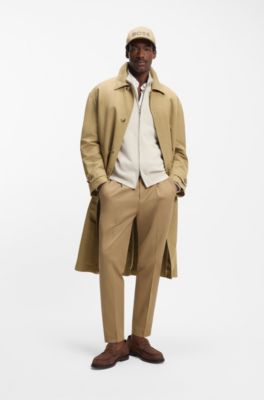 Manteau d&eacute;perlant avec fermeture invisible, Kaki