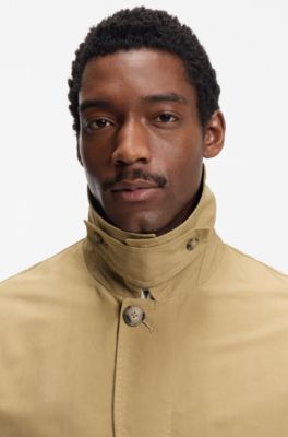 Manteau d&eacute;perlant avec fermeture invisible, Kaki