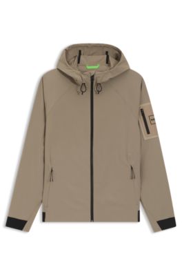 Water-repellent jacket with micro-waffle structure, Light Green