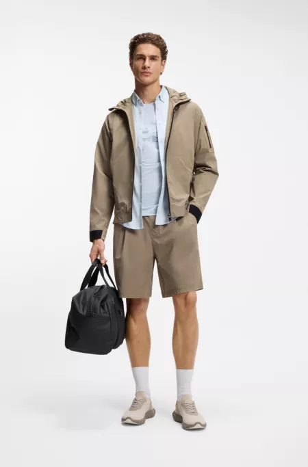 Water-repellent jacket with micro-waffle structure