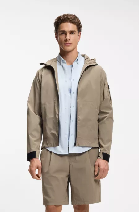 Water-repellent jacket with micro-waffle structure