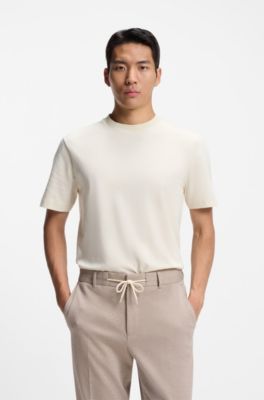 Camiseta de algod&oacute;n con monogramas en el interior, Blanco