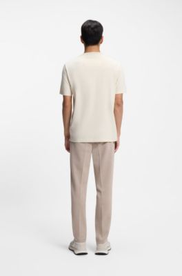 Camiseta de algod&oacute;n con monogramas en el interior, Blanco