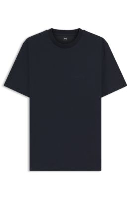 Camiseta de algod&oacute;n con monogramas en el interior, Azul oscuro