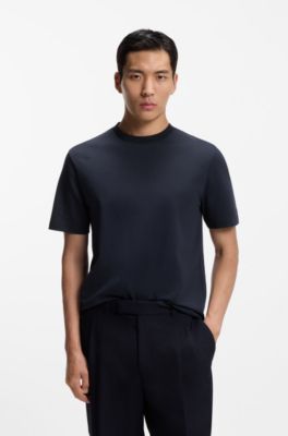 Camiseta de algod&oacute;n con monogramas en el interior, Azul oscuro