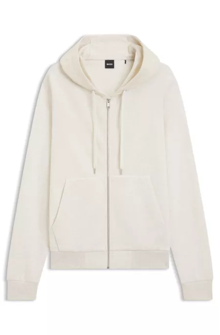 Zip-up hoodie with monogram hood