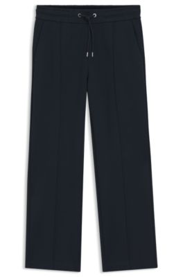 Pantalones regular fit con cord&oacute;n en la cintura, Azul oscuro