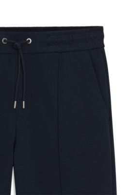 Pantalon Regular avec taille &agrave; cordon de serrage, Bleu fonc&eacute;