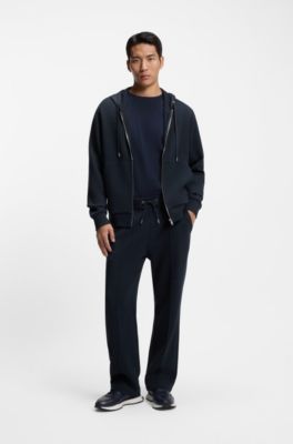 Pantalones regular fit con cord&oacute;n en la cintura, Azul oscuro