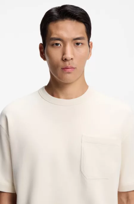 Peached T-shirt in a cotton blend