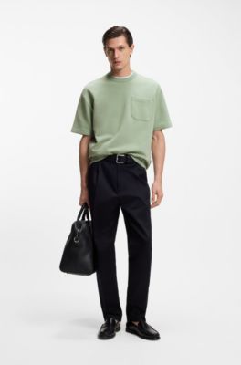 Peached T-shirt in a cotton blend, Light Green