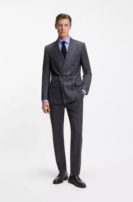 Brogue-detail Derby shoes in burnished leather