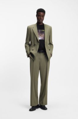 Camiseta de punto de algod&oacute;n con aplique estampado, Negro