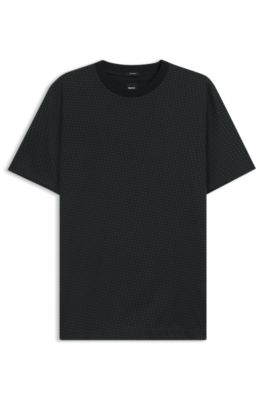 Tシャツ・カットソー BOSS Mercerised-cotton T-shirt in a regular fit BOSS - Regular-fit T-shirt in mercerized cotton - Green