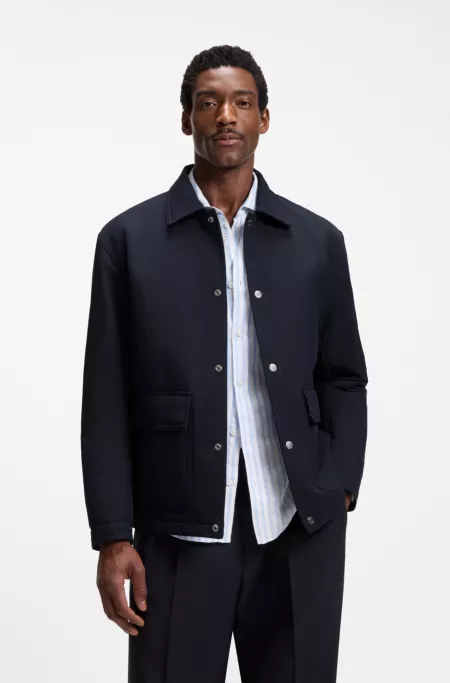 Relaxed-fit jacket in water-repellent peached fabric