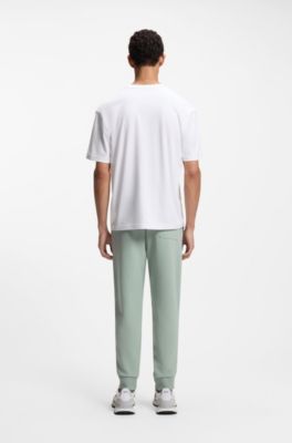 Tennis-artwork T-shirt in Pima cotton, White