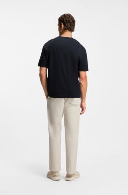 Camiseta en algod&oacute;n Pima con ilustraci&oacute;n de tenis, Azul oscuro