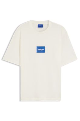T-shirt en jersey de coton &agrave; logo imprim&eacute;, Blanc