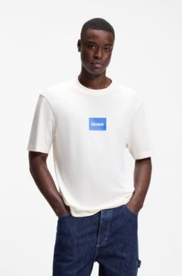 T-shirt en jersey de coton &agrave; logo imprim&eacute;, Blanc