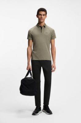 Reflective-detail tracksuit bottoms in a regular fit, Black