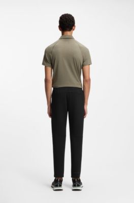Reflective-detail tracksuit bottoms in a regular fit, Black