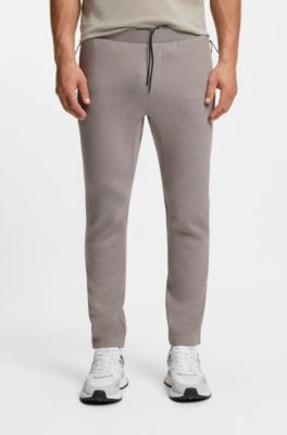 Reflective-detail tracksuit bottoms in a regular fit, Light Grey