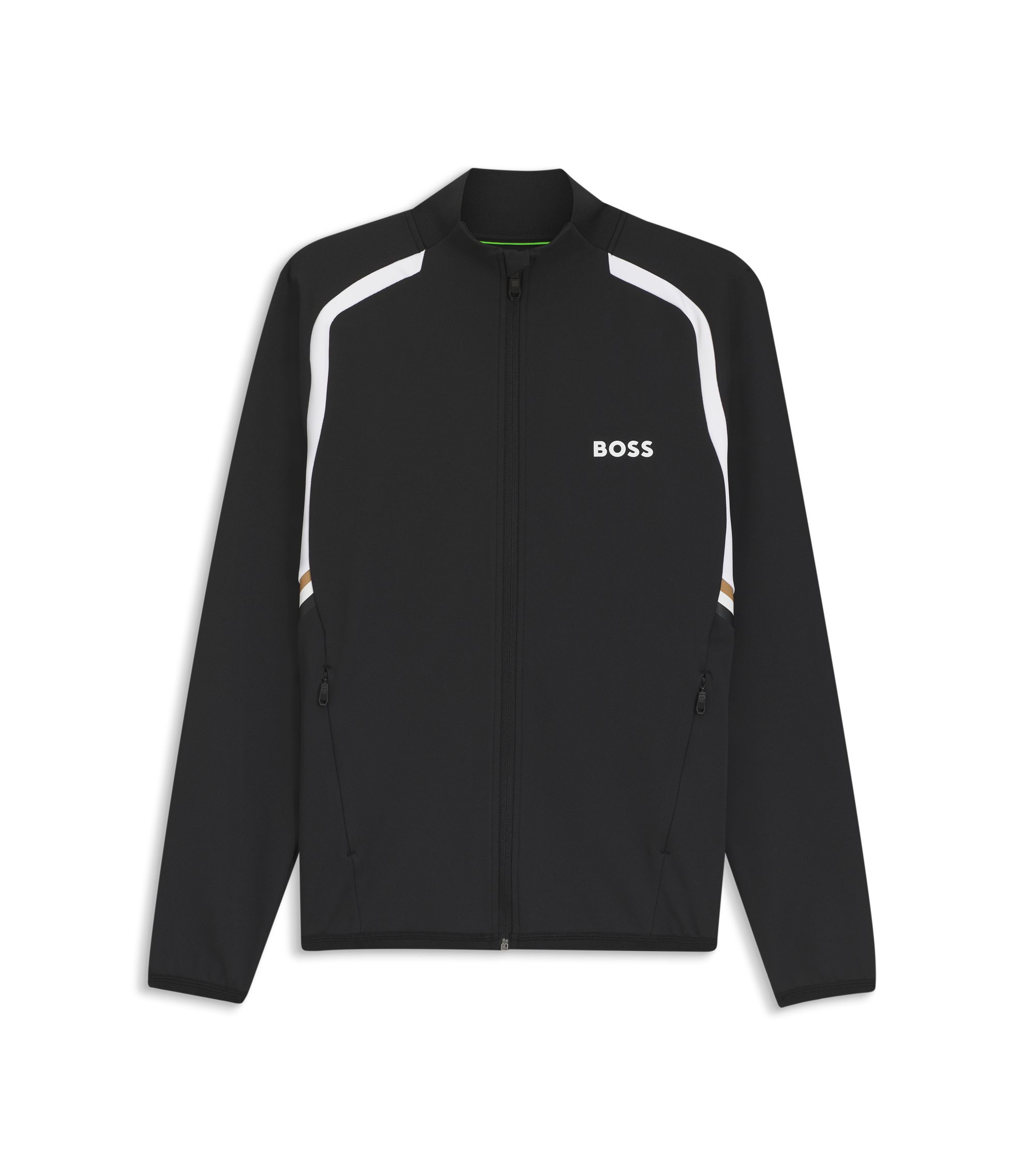 BOSS - Zip-up sweatshirt in temperature-regulating stretch