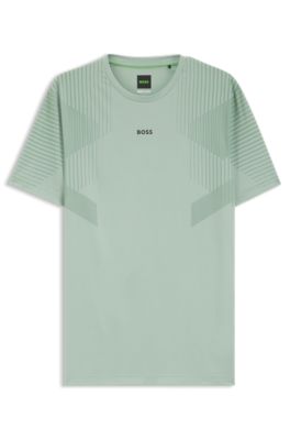 T-shirt Slim &agrave; s&eacute;chage avec d&eacute;tails r&eacute;fl&eacute;chissants, Chaux