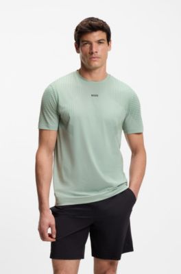 Active T-shirt Slim &agrave; s&eacute;chage avec d&eacute;tails r&eacute;fl&eacute;chissants, Chaux