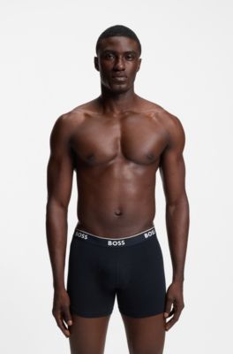Lot de trois boxers longs, bleu clair
