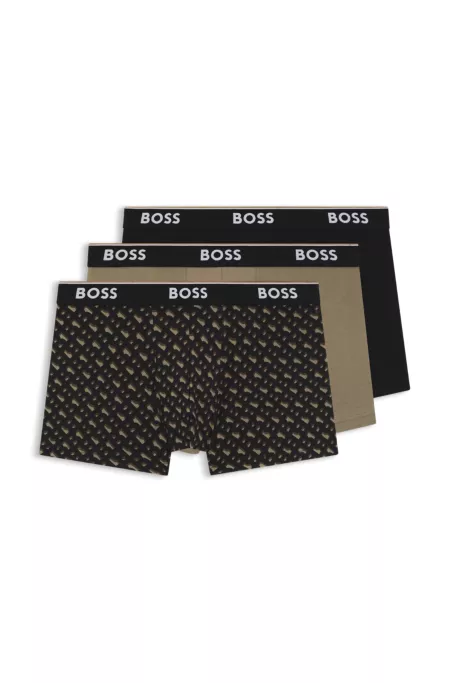 Three-pack of stretch-cotton trunks