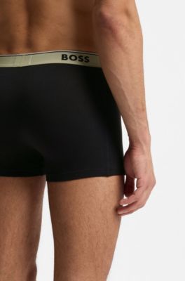 Paquete de tres calzoncillos en algod&oacute;n el&aacute;stico con detalles de logo, Cal