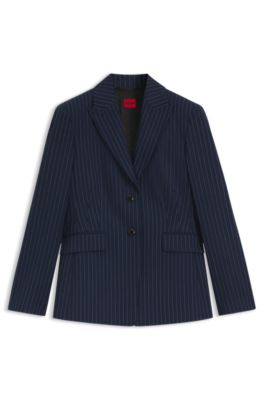 Regular-fit blazer with pinstripe, Patterned