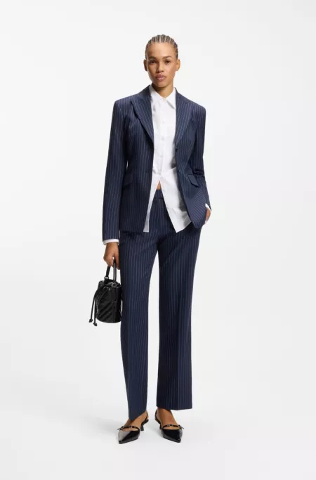 Slim-fit trousers with pinstripe