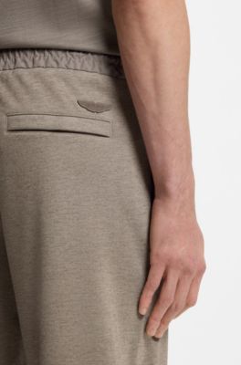 BOSS x ASTON MARTIN tracksuit bottoms with drawcord, Light Grey