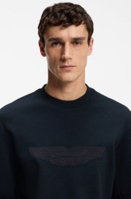Sudadera BOSS x ASTON MARTIN con detalle de ala, Azul oscuro