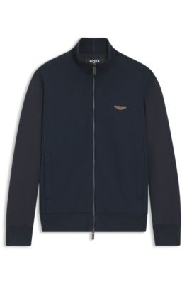 Sudadera BOSS x ASTON MARTIN con detalle de ala, Azul oscuro