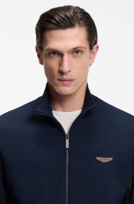 BOSS x ASTON MARTIN sweatshirt with wing detail, Dark Blue