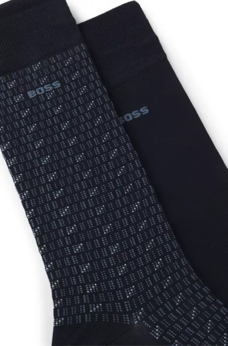 Two-pack of cotton-blend socks in a regular length