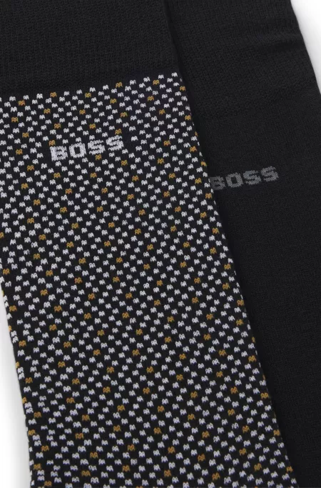 Two-pack of cotton-blend socks in a regular length