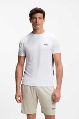 Active Quick-dry slim-fit T-shirt with four-way stretch, White