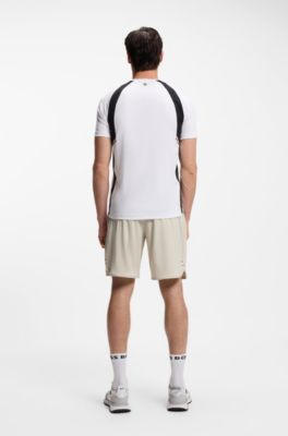 Active Quick-dry slim-fit T-shirt with four-way stretch, White