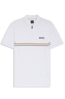 Polo shirt with seamless bodymapping, White