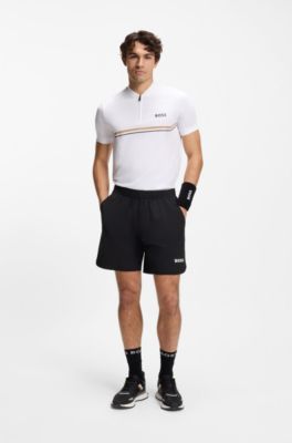 Polo shirt with seamless bodymapping, White