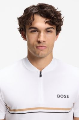 Polo shirt with seamless bodymapping, White