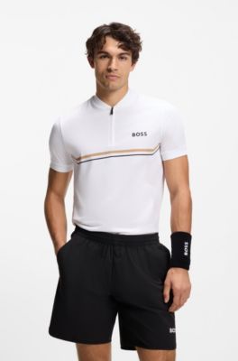 Polo shirt with seamless bodymapping, White