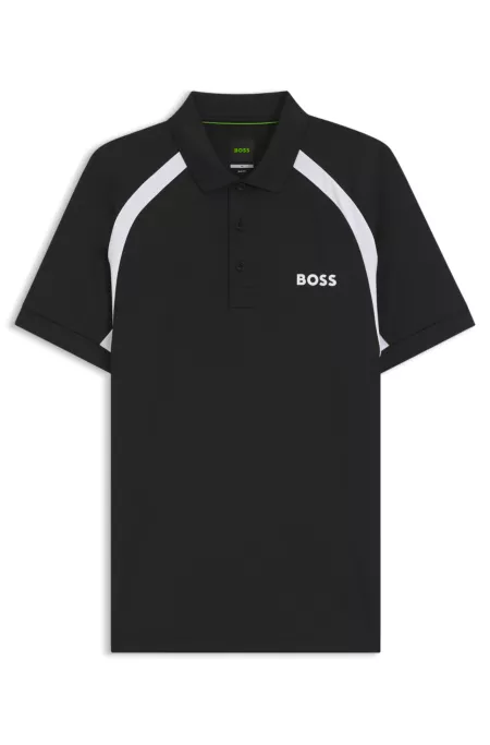 Quick-dry slim-fit polo shirt with four-way stretch