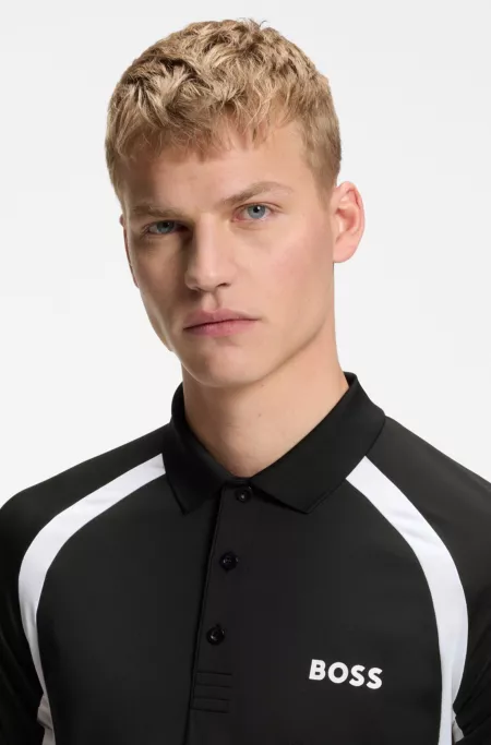 Active Quick-dry slim-fit polo shirt with four-way stretch
