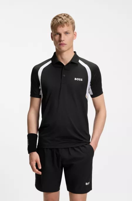 Active Quick-dry slim-fit polo shirt with four-way stretch